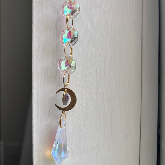 Crystal Sun Catcher with Moon Charm - Picture 7 of 9